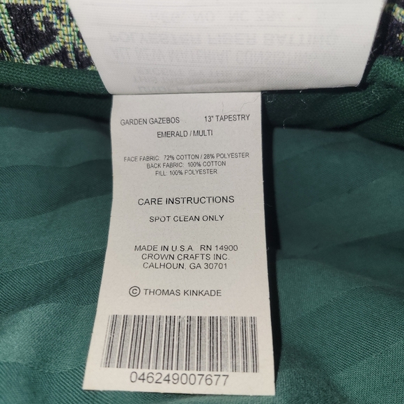 Thomas Kinkade "Garden Gazebo" Pillow - Picture 5 of 8